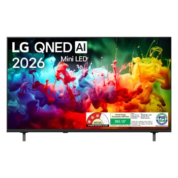 Front view of LG 189cm (75) QNED AI QNED70 Mini LED 4K Smart TV 2026 75QNED70BLA