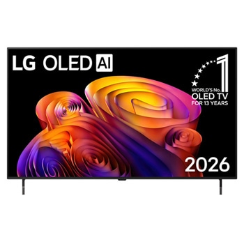 Front view of 48V型 4K有機ELテレビ LG OLED AI B6E OLED48B6EJA