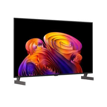 LG OLED AI B6Eの正面図と側面図。画面幅1,070 mm、全体の高さ620 mm、スタンドなしの超薄型45.9 mmの奥行きを備えた48インチディスプレイを強調している。