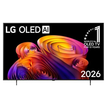 Front view of 65V型 4K有機ELテレビ LG OLED AI B6E OLED65B6EJA