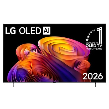 Front view of 77V型 4K有機ELテレビ LG OLED AI B6E OLED77B6EJA
