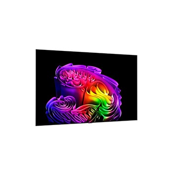LG OLED evo AI G6 с функцией Brightness Booster Ultra показывает темную сцену, где ярко освещенный силуэт кита выделяется на фоне светящихся частиц, демонстрируя в 3,9 раза более высокую яркость и четкую детализацию.