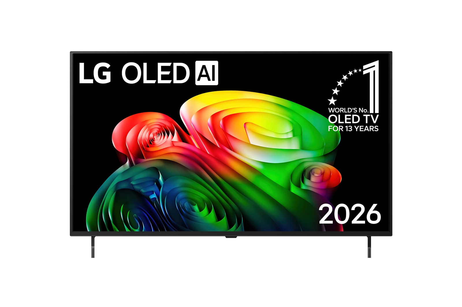 Front view of 48-дюймовый телевизор Smart TV LG OLED AI B6 4K 2026 OLED48B6RLA