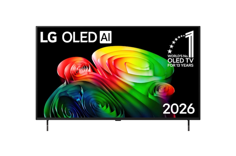 Front view of 48-дюймовый телевизор Smart TV LG OLED AI B6 4K 2026 OLED48B6RLA