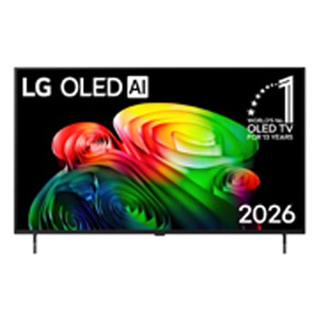 Front view of 48-дюймовый телевизор Smart TV LG OLED AI B6 4K 2026 OLED48B6RLA