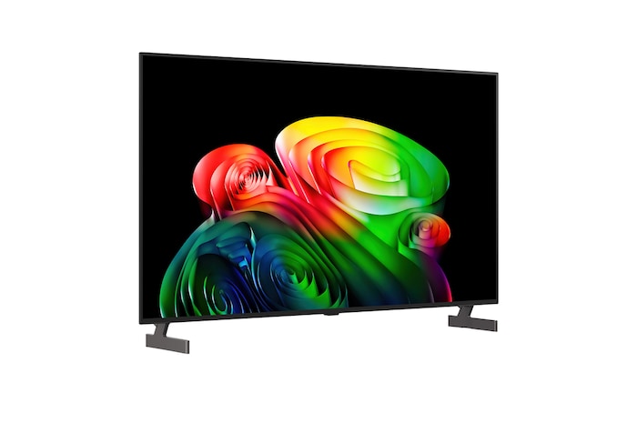 Телевизор LG OLED AI B6, показанный спереди и сбоку, оснащен 55-дюймовым дисплеем шириной 1228 мм, общая высота 708 мм, ультратонкий 45,9 мм (без подставки).