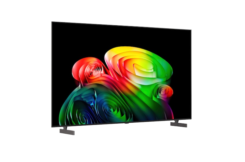 Телевизор LG OLED AI B6, показанный спереди и сбоку, оснащен 77-дюймовым дисплеем шириной 1719 мм, общая высота 989 мм, ультратонкий 50,9 мм (без подставки).