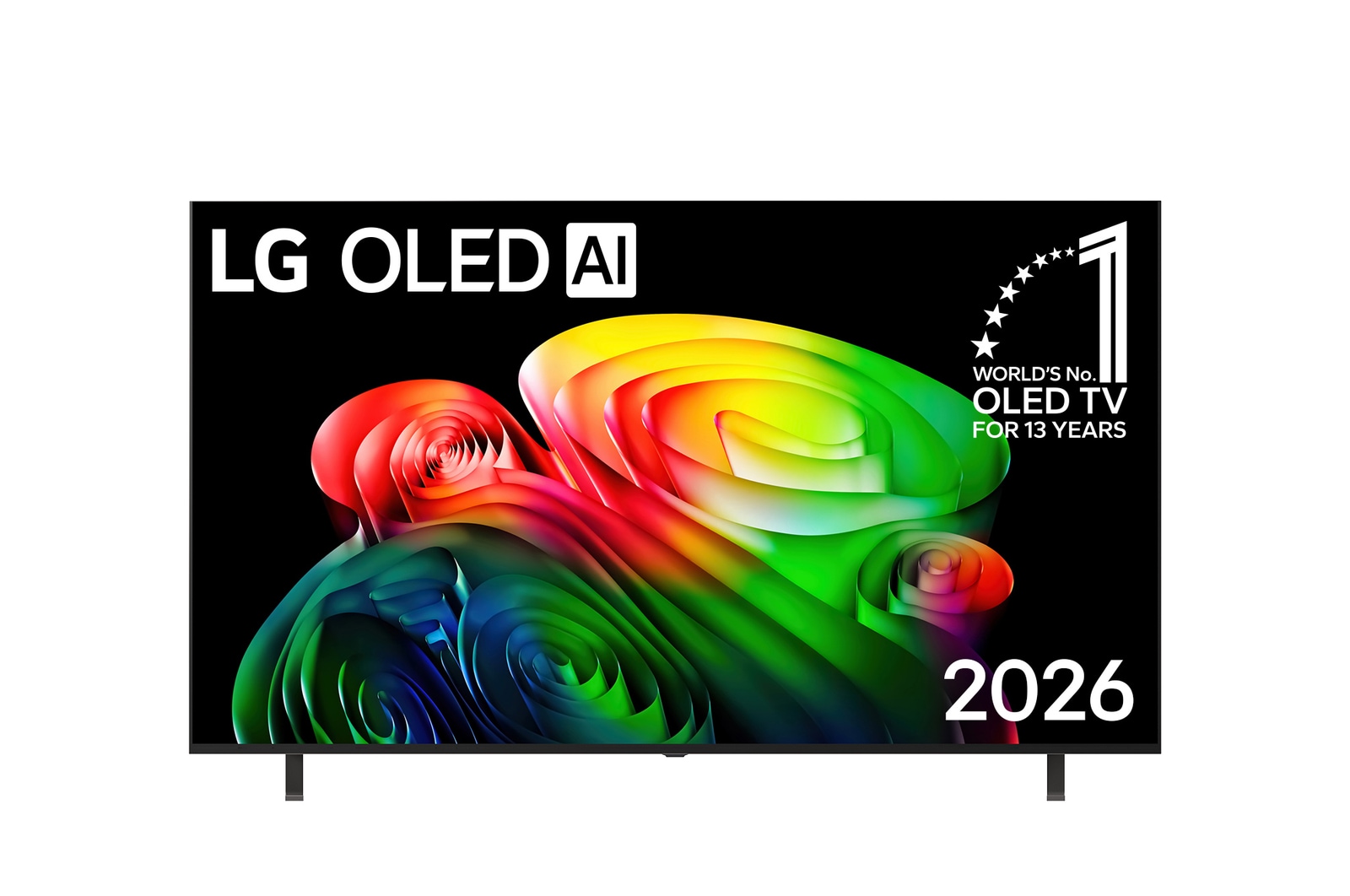 Front view of 83-дюймовый телевизор Smart TV LG OLED AI B6 4K 2026 OLED83B6RLA