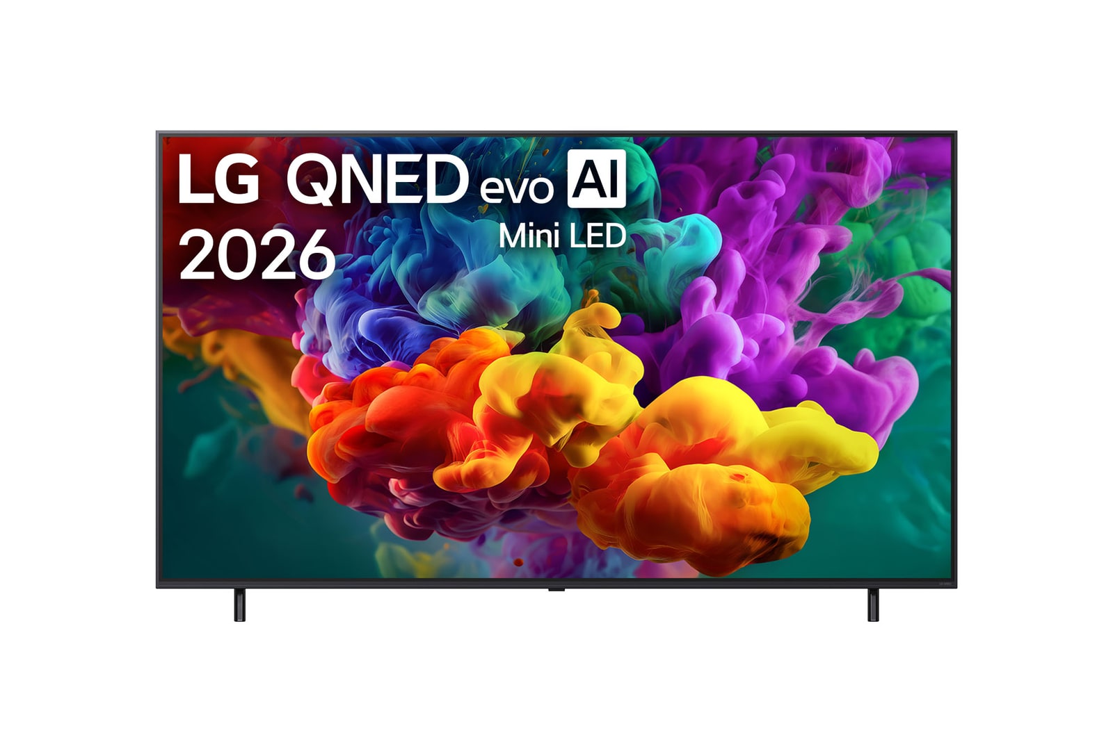 Front view of 75-дюймовый телевизор Smart TV LG QNED evo AI QNED85 Mini LED 4K 2026 75QNED85B6C