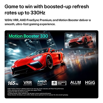 LG Mini RGB evo AI MRGB85 highlights visually lossless quality by displaying a vibrant landscape with clear depth against a dark surrounding area, reflecting visual performance like a wired TV connection.