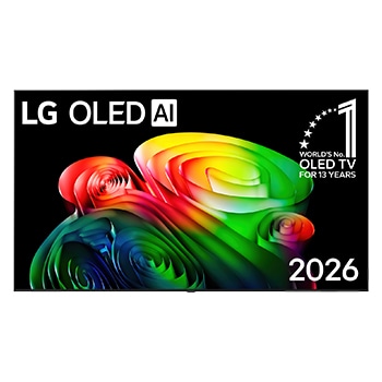 Front view of 83 inch LG OLED AI B6 4K Smart TV 2026 OLED83B6PSA
