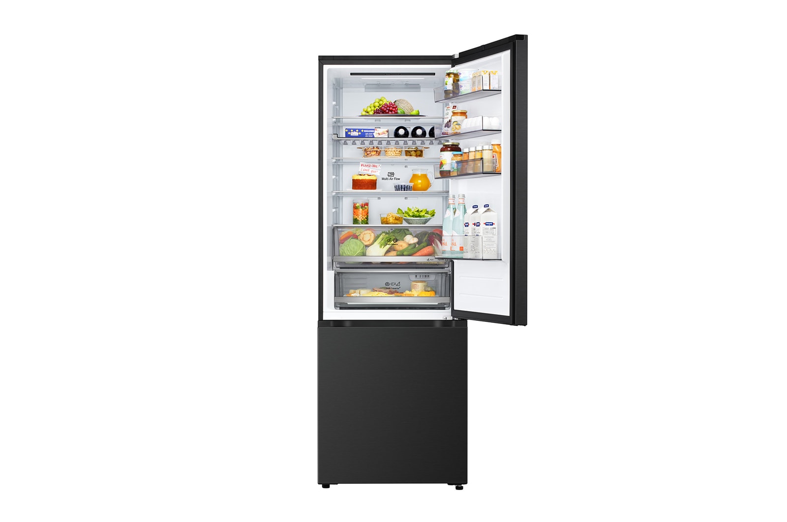 LG 465L Koel‑vriescombinatie Zwart | DoorCooling+™ | LinearCooling™ | Extra Wide | LG NL, GBBW322AEV