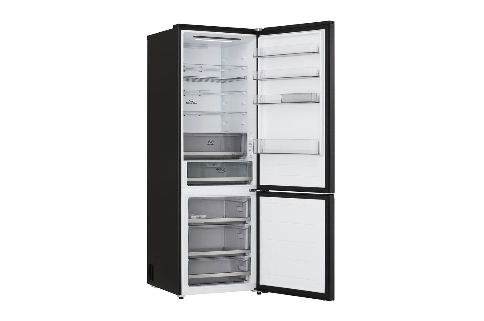 LG 465L Koel‑vriescombinatie Zwart | DoorCooling+™ | LinearCooling™ | Extra Wide | LG NL, GBBW322AEV