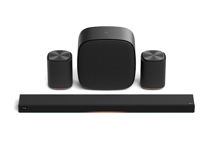 LG Sound Suite meeslepende Suite 7 Pro (set) met 2 surroundluidsprekers en subwoofer (H7 + M7 2ea + W7), H7.M7M7W7001