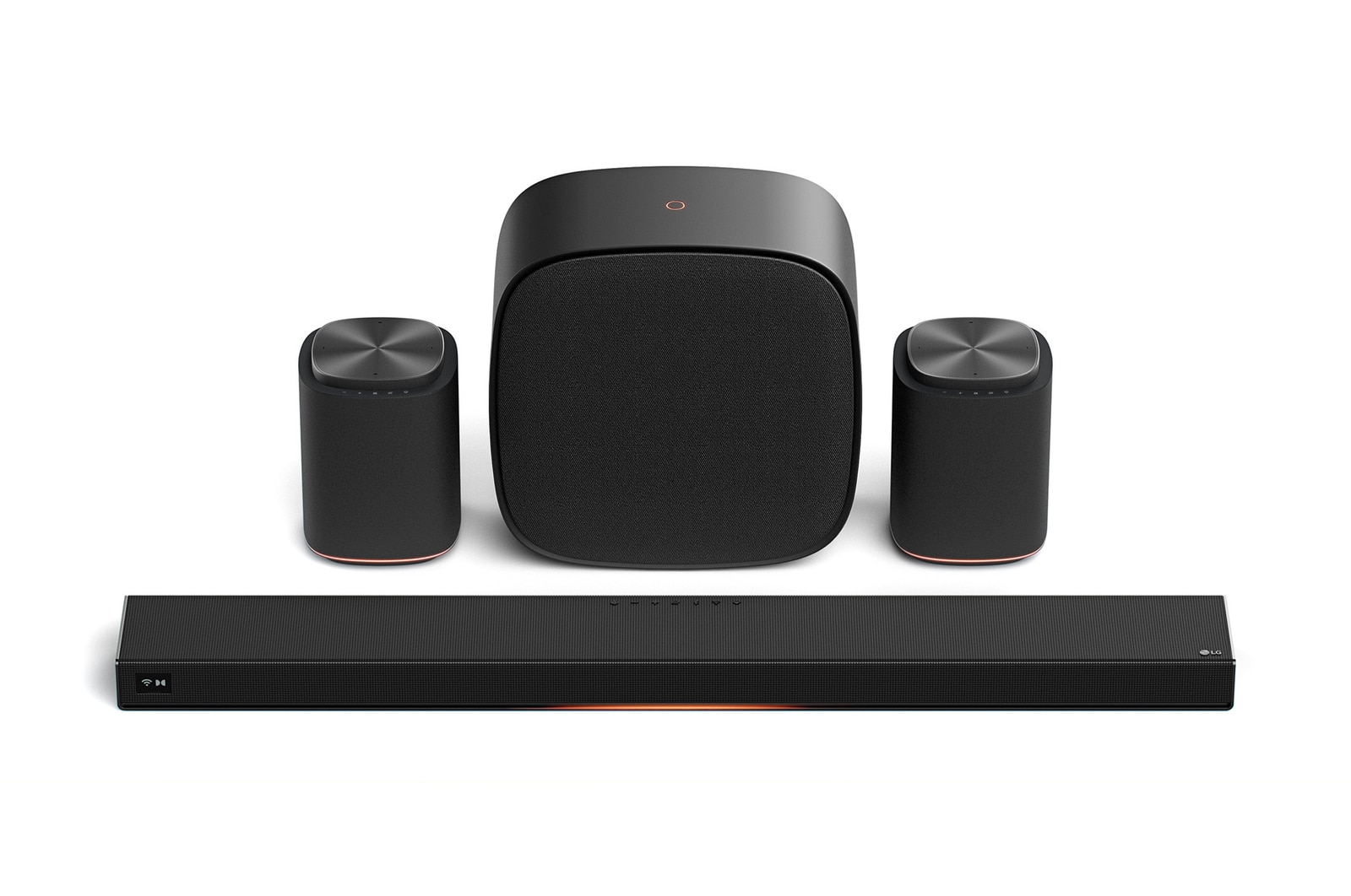 LG Sound Suite meeslepende Suite 7 Pro (set) met 2 surroundluidsprekers en subwoofer (H7 + M7 2ea + W7), H7.M7M7W7001