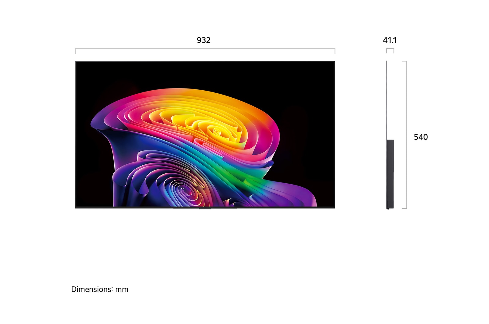 De voorkant van de LG OLED evo AI C6, gelanceerd in 2026, toont een afbeelding van gelaagde, veelkleurige vormen, met perfect zwart en perfecte kleuren, samen met het embleem ‘World's No. 1 OLED TV for 13 Years’.