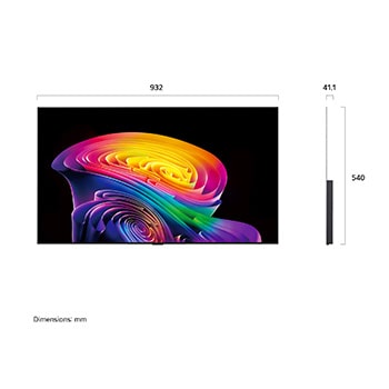 De voorkant van de LG OLED evo AI C6, gelanceerd in 2026, toont een afbeelding van gelaagde, veelkleurige vormen, met perfect zwart en perfecte kleuren, samen met het embleem ‘World's No. 1 OLED TV for 13 Years’.