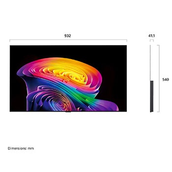 De voorkant van de LG OLED evo AI C6, gelanceerd in 2026, toont een afbeelding van gelaagde, veelkleurige vormen, met perfect zwart en perfecte kleuren, samen met het embleem ‘World's No. 1 OLED TV for 13 Years’.