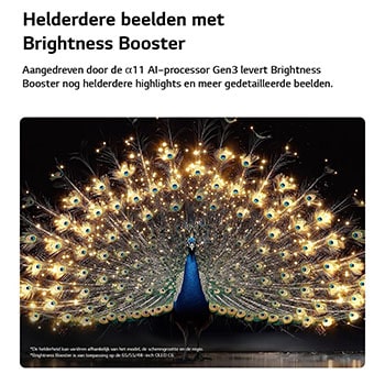 Een LG OLED evo AI C6, weergegeven van de voorkant en van de zijkant, heeft een 42 inch scherm met een breedte van 932 mm, een totale hoogte van 540 mm en een ultradunne diepte van 41,1 mm zonder standaard.