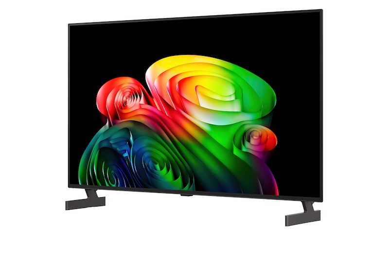 Een alpha 8 AI-processor 4K Gen3 van de LG OLED AI B6 straalt in blauw licht op een printplaat en benadrukt de AI-verwerkingsprestaties met een tot 5 keer snellere NPU, 10% snellere CPU-verwerking en 20% grotere geheugencapaciteit.