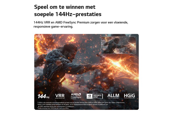 Een LG QNED evo AI QNED90 Mini LED Sports Forecast van AI Concierge toont een live voetbalwedstrijd met een AI-paneel op het scherm dat voorspellingen, spelersinzichten en competitiegegevens weergeeft, en laat zien hoe AI het spel analyseert om de uitslag van wedstrijden te voorspellen.
