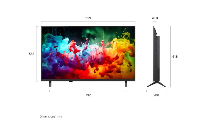 43 inch LG QNED AI QNED70 Mini LED 4K Smart TV 2026