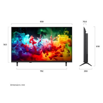 43 inch LG QNED AI QNED70 Mini LED 4K Smart TV 2026