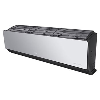 Right-side view of LG ARTCOOL Mirror Air Conditioner showing smooth exterior finish and side panel details.