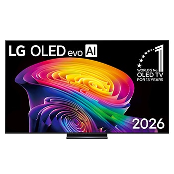 Front view of 83 inch LG OLED evo AI C6 4K Smart TV 2026 OLED83C6PSA