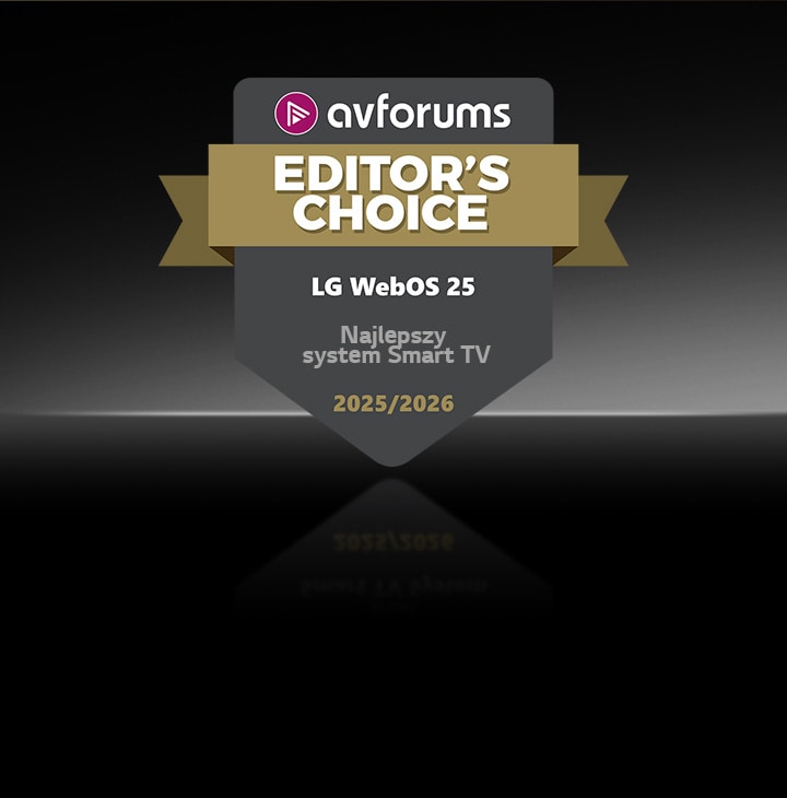 Odznaka AVForums Editor’s Choice dla LG webOS 25 – Best Smart TV System 2025/2026.