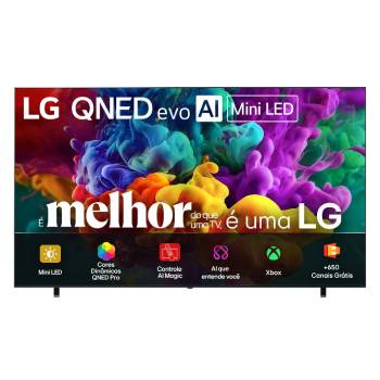 LG Smart TV LG QNED evo Mini LED AI 4K QNED85 100 polegadas 2026+Soundbar LG S90TY – 570W RMS, Dolby Atmos, 5.1.3 Canais, DTS:X, AI Room Calibration Pro, AI Sound Pro, Sem fios, WOW Orchestra, Conexões Múltiplas, 100QNED85.S90TY