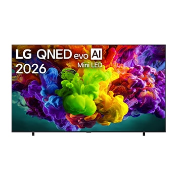 Vorderansicht von 115″ LG QNED evo AI QNED93 Mini LED 4K Smart TV 2026 115QNED93B6