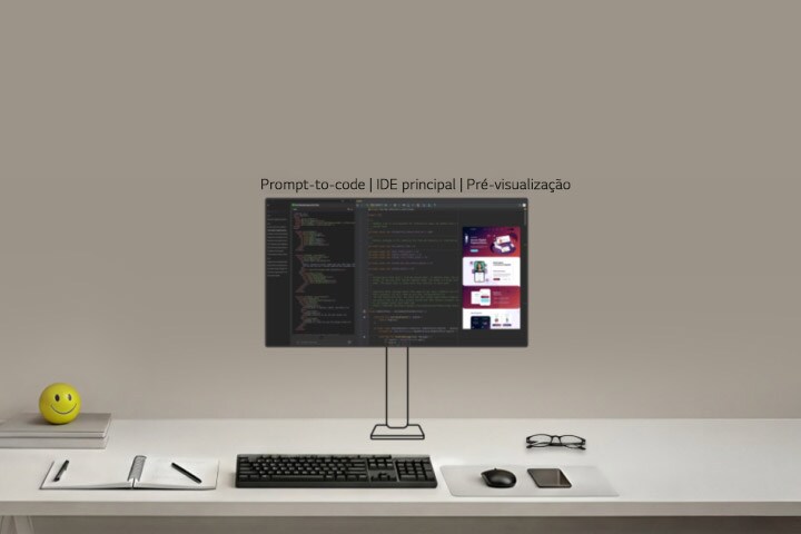 Este vídeo mostra uma configuração de codificação com vários monitores para programadores e desenvolvedores, onde o monitor principal exibe o editor de código e o IDE, enquanto os monitores secundários mostram janelas de terminal, documentação e ecrãs de pré-visualização para suportar um fluxo de trabalho de desenvolvimento de software eficiente.