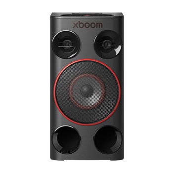 Vista frontal de LG xboom Power5000 by will.i.am | Party speaker com elevada potência sonora e Karaoke Master POWER5000