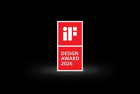 LG OLED evo AI W6 Wallpaper TV is recognized at iF DESIGN AWARD 2026.