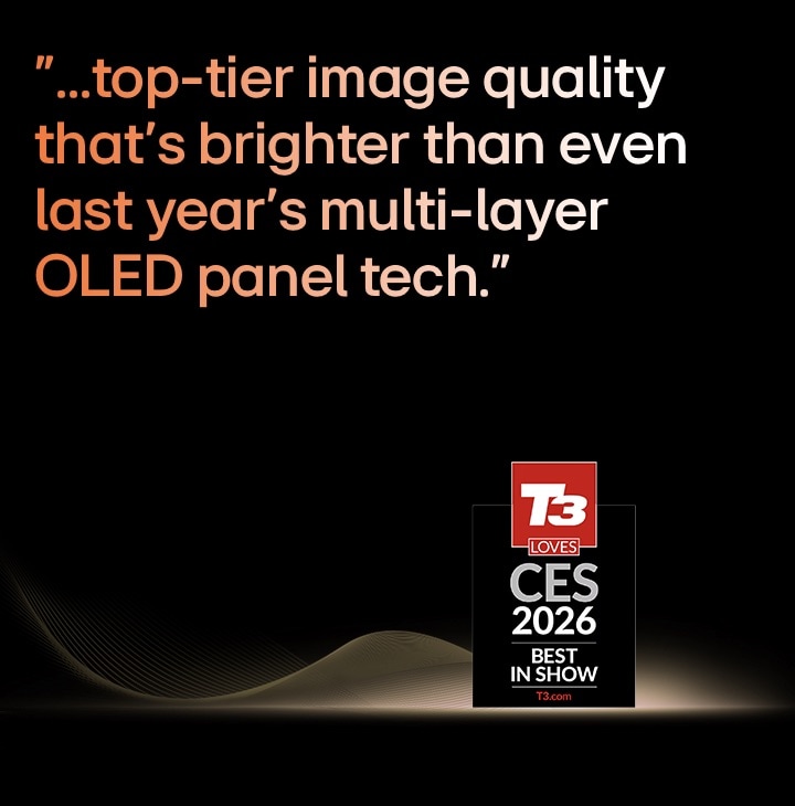 LG OLED evo TV is recognized as a T3 award winner for Best in Show at CES 2026, highlighting industry acclaim for outstanding image quality and advanced OLED panel innovation.