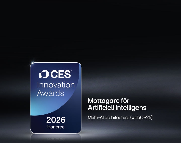 CES Innovation Awards 2026 Honoree-märket visas mot en mörk bakgrund. Multi-AI Architecture ges erkännande i kategorin Artificiell intelligens.