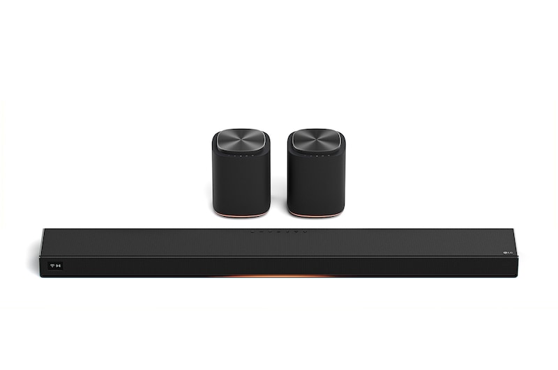 Front view of Sound Suite Immersive Suite 5 (set) with 2 surround speakers (H7 + M5 2ea) H7.M5002