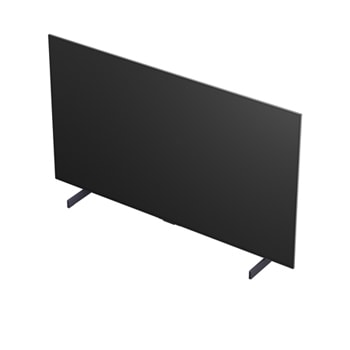 LG OLED evo AI C6 is wall-mounted in a styled living space, featuring an ultra-slim design with narrow bezels, and it displays a riverside cityscape at sunset on screen.