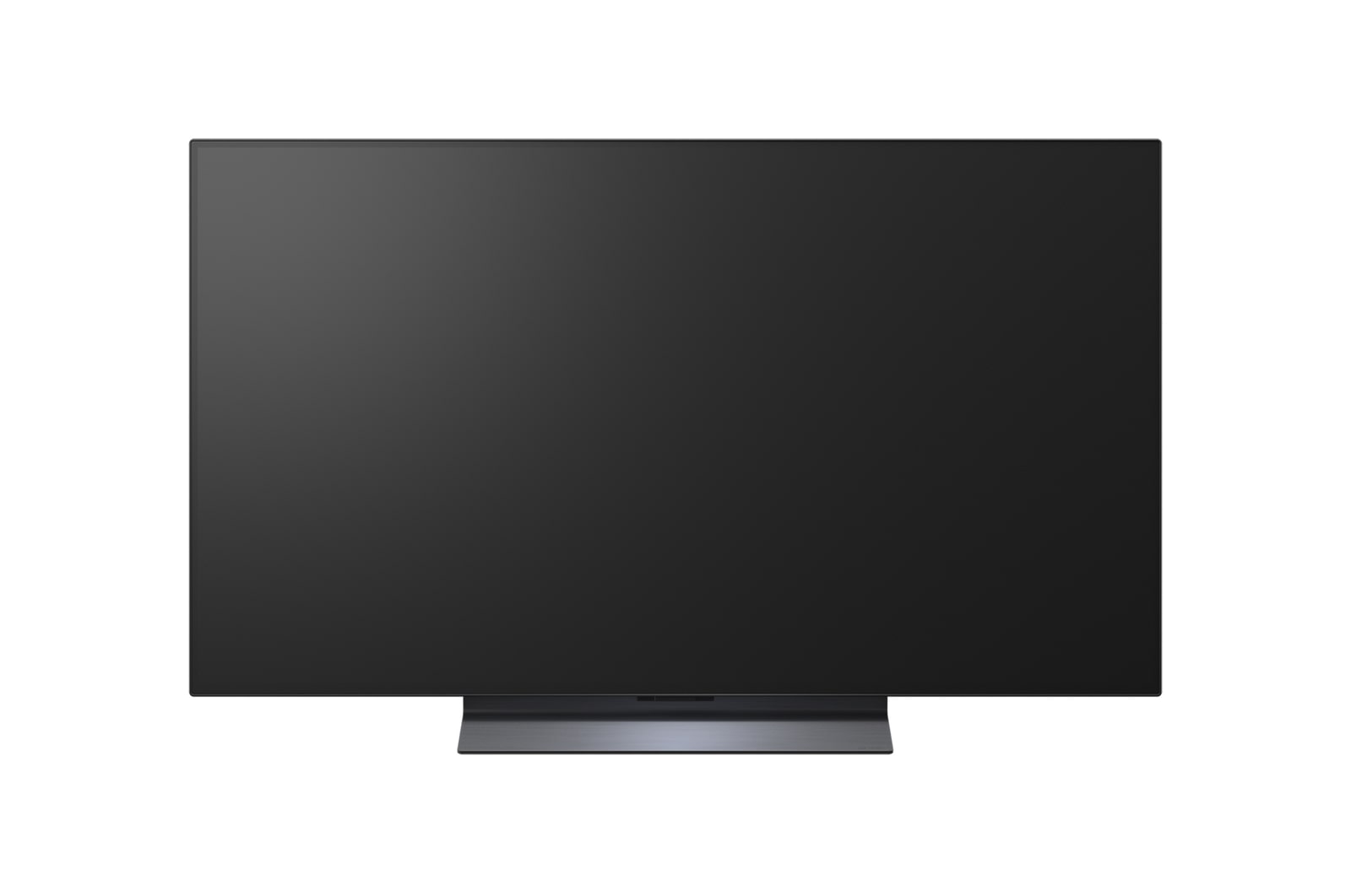 The front view of the LG OLED evo AI C6, released in 2026, displays an image of layered, multicolored forms, featuring Perfect Black & Perfect Color, along with the World’s No.1 OLED TV for 13 Years badge.
