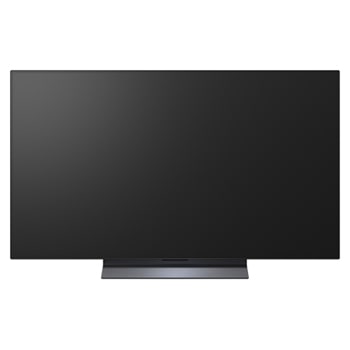 The front view of the LG OLED evo AI C6, released in 2026, displays an image of layered, multicolored forms, featuring Perfect Black & Perfect Color, along with the World’s No.1 OLED TV for 13 Years badge.