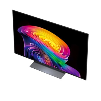 LG OLED evo AI C6 features AI Hub for personalization, with an AI icon above a remote control surrounded by labels for Multi AI Search, AI Concierge, AI Voice ID with My Page, AI Chatbot, AI Picture Wizard, and AI Sound Wizard.