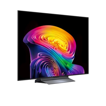 LG OLED evo AI C6 with Brightness Booster shows a dark scene where a brilliantly illuminated peacock spreads its radiant, glowing feathers, delivering brighter highlights with improved detail and striking contrast.