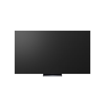 LG OLED evo AI C6 shown in front and side views highlights a 83-inch display with a 1842 mm-wide screen, an overall height of 1055 mm, and an ultra-slim 52.9 mm depth without a stand.