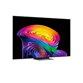 LG OLED evo AI C6 shown in front and side views highlights a 77-inch display with a 1711 mm-wide screen, an overall height of 982 mm, and an ultra-slim 47.1 mm depth without a stand.