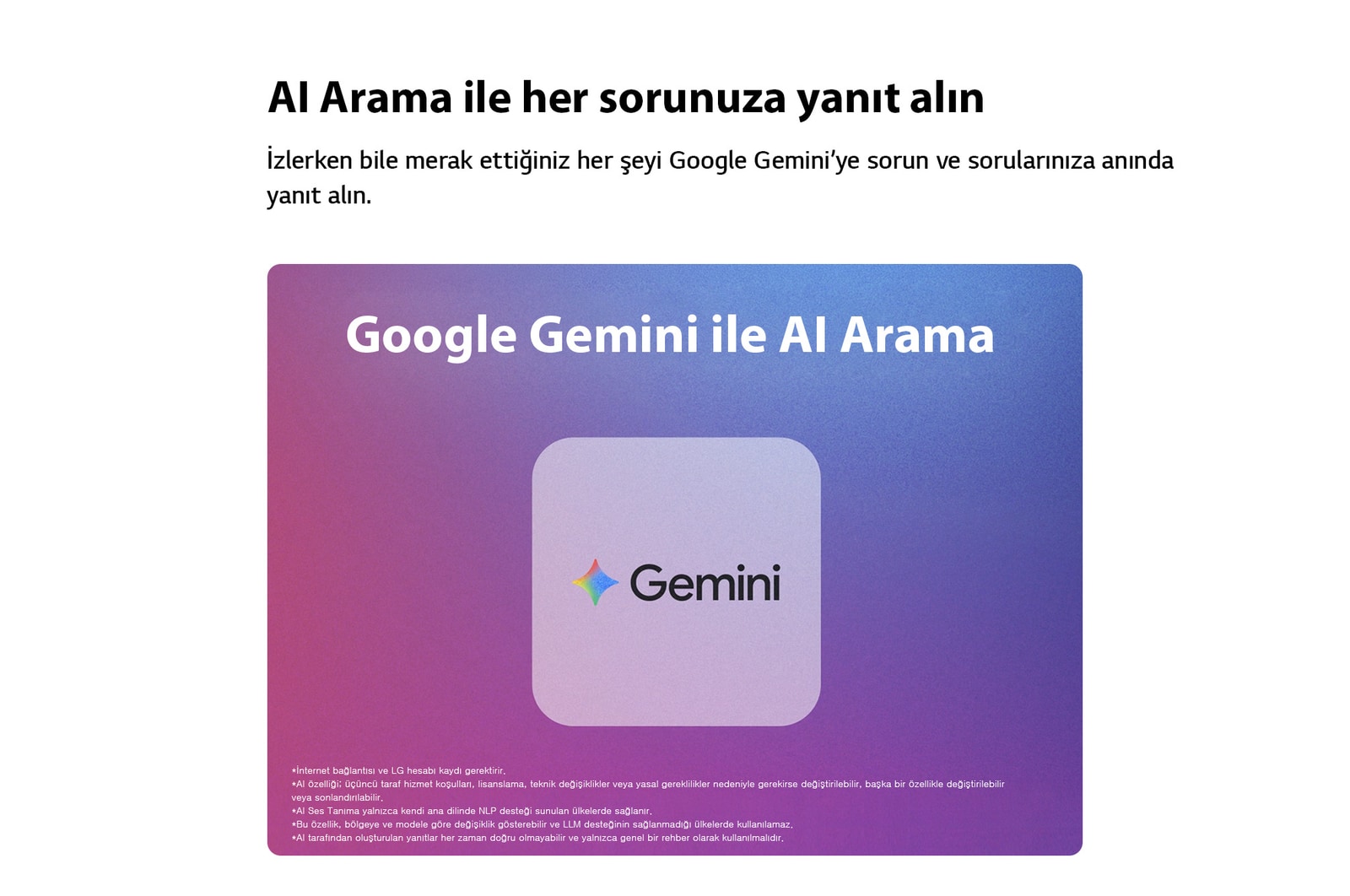 Yapay Zeka kategorisinde verilen 2026 CES Innovation Awards Honoree rozeti, Google Gemini ve Microsoft Copilot destekli Çoklu AI aramasını takdir eder.