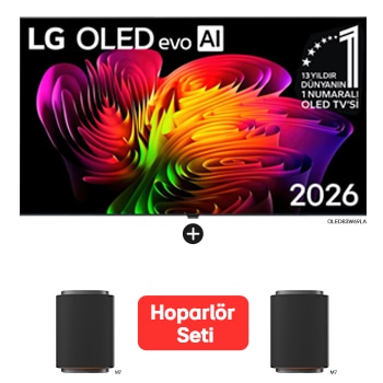 Front view of 83 inç LG Wallpaper OLED evo W6 TV Satın Alımlarında M7 Sound Suite Hoparlör Paket Fırsatı OLED83W6.M7