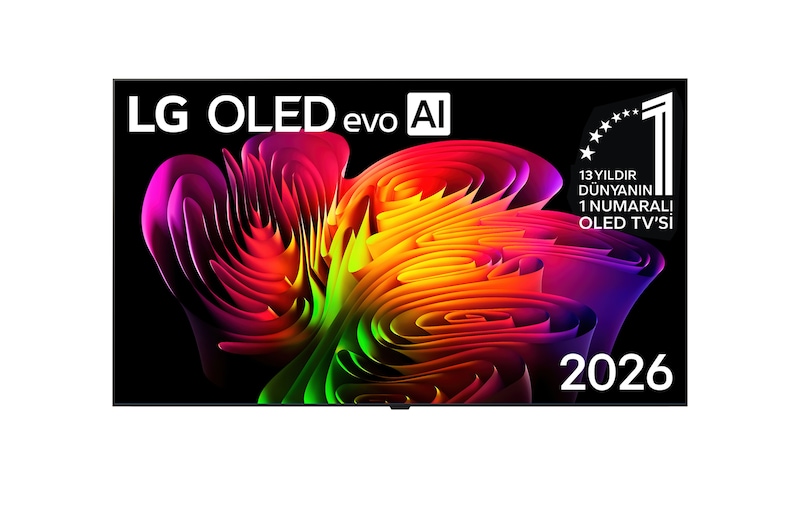 Front view of 83 inç LG Wallpaper Kablosuz Görüntü İletebilen OLED evo W6 AI 4K 165Hz VRR Smart TV webOS26 2026 OLED83W69LA