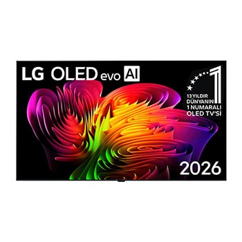 Front view of 83 inç LG Wallpaper Kablosuz Görüntü İletebilen OLED evo W6 AI 4K 165Hz VRR Smart TV webOS26 2026 OLED83W69LA
