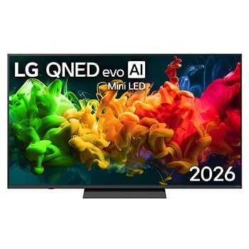 Front view of 65 inç LG QNED evo AI QNED81B MiniLED 4K 60Hz VRR Smart TV AI Sihirli Kumanda webOS26 2026 65QNED81B6A